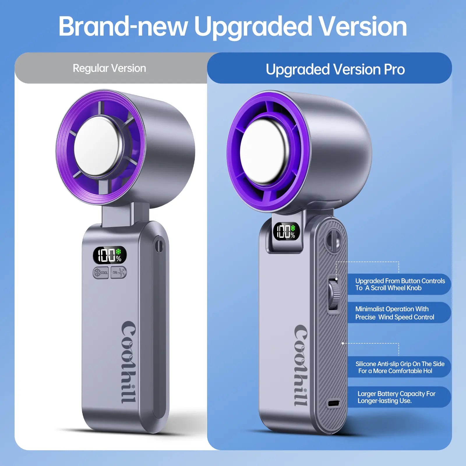 Ultra-Powerful Foldable Turbo Fan (199 Speeds & Smart LED Display)