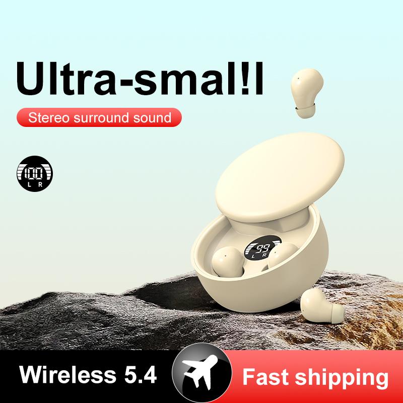 MSHUKCOE Mini True Wireless Earbuds | Bluetooth 5.4 with Noise Cancelling for Sport, Gaming & Daily Use