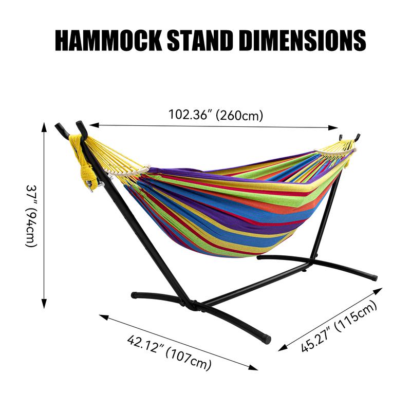 Freestanding Luxury Garden Hammock (Anti-Roll Balance System & Carry Bag)