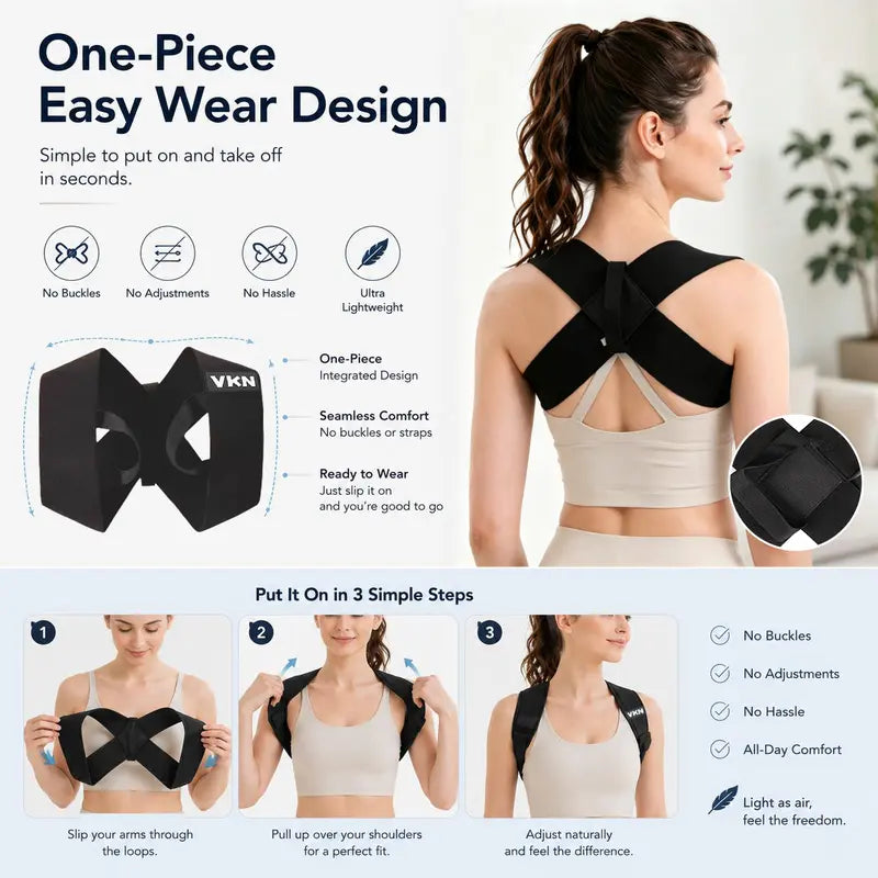 VKN™ Adjustable Back Posture Corrector (Unisex)