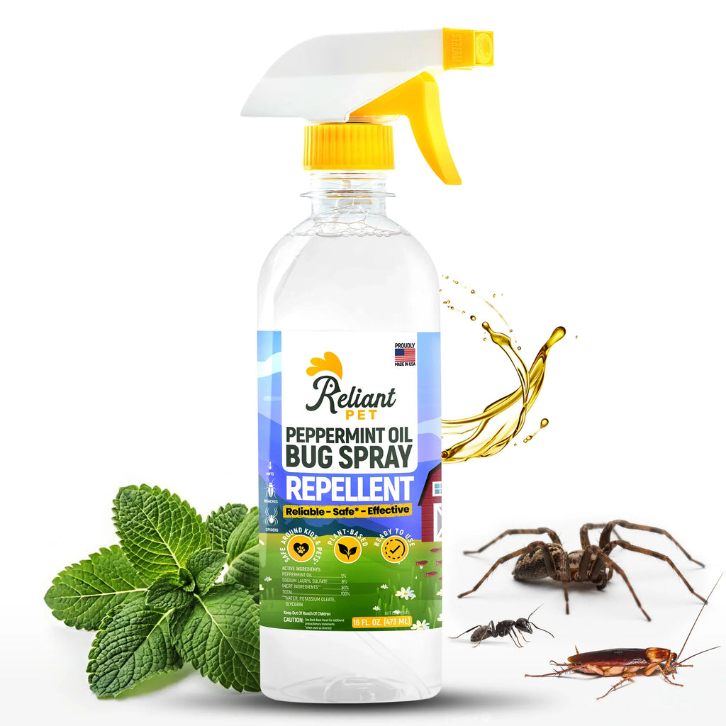 Reliant Pet Peppermint Oil Bug Spray | 16oz – Safe for Kids & Pets, Effective Against Ants, Spiders & Roaches – Natural Pest Control