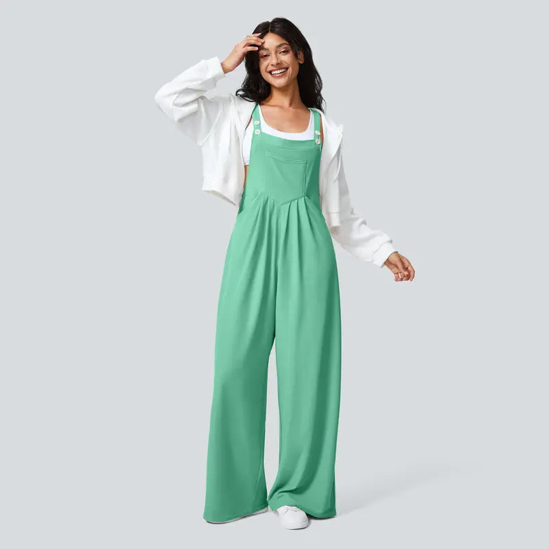 Halara™ Loose-Fit Waffle Jumpsuit with Side Pockets