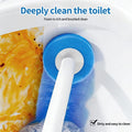 SOPAMI Disposable Toilet Brush Kit | No-Touch Cleaning with 32 Refill Heads – Rotating Head for Under-Rim & Corners, Perfect for Home & Caravan