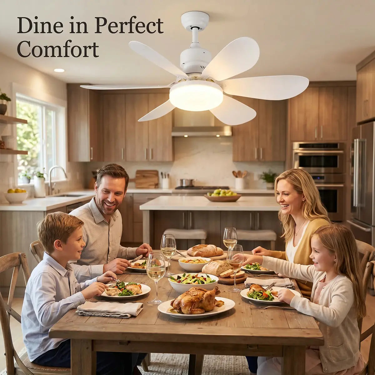 Modern 2-in-1 LED Ceiling Fan Light | Screw-In Smart Cooling Fan for Modern Homes