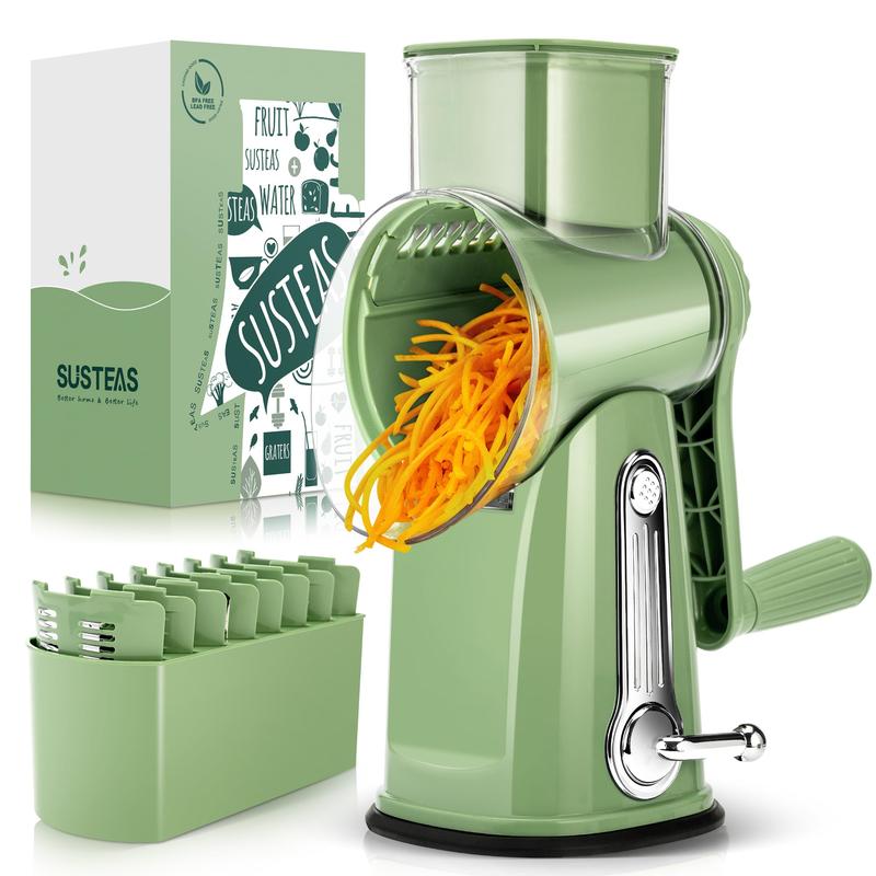 SUSTEAS 5-in-1 Rotary Vegetable Slicer | The Ultimate Time-Saving Kitchen Gadget