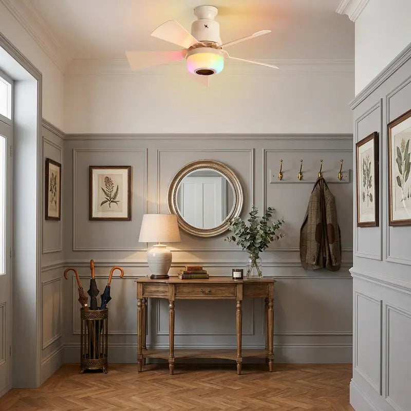 Modern 3-in-1 Screw-In Ceiling Fan Light (Built-In Wireless Bluetooth Speaker)