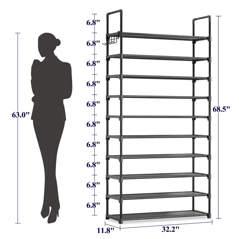 Kitsure™ Multi-Tier Shoe Rack with Side Handles