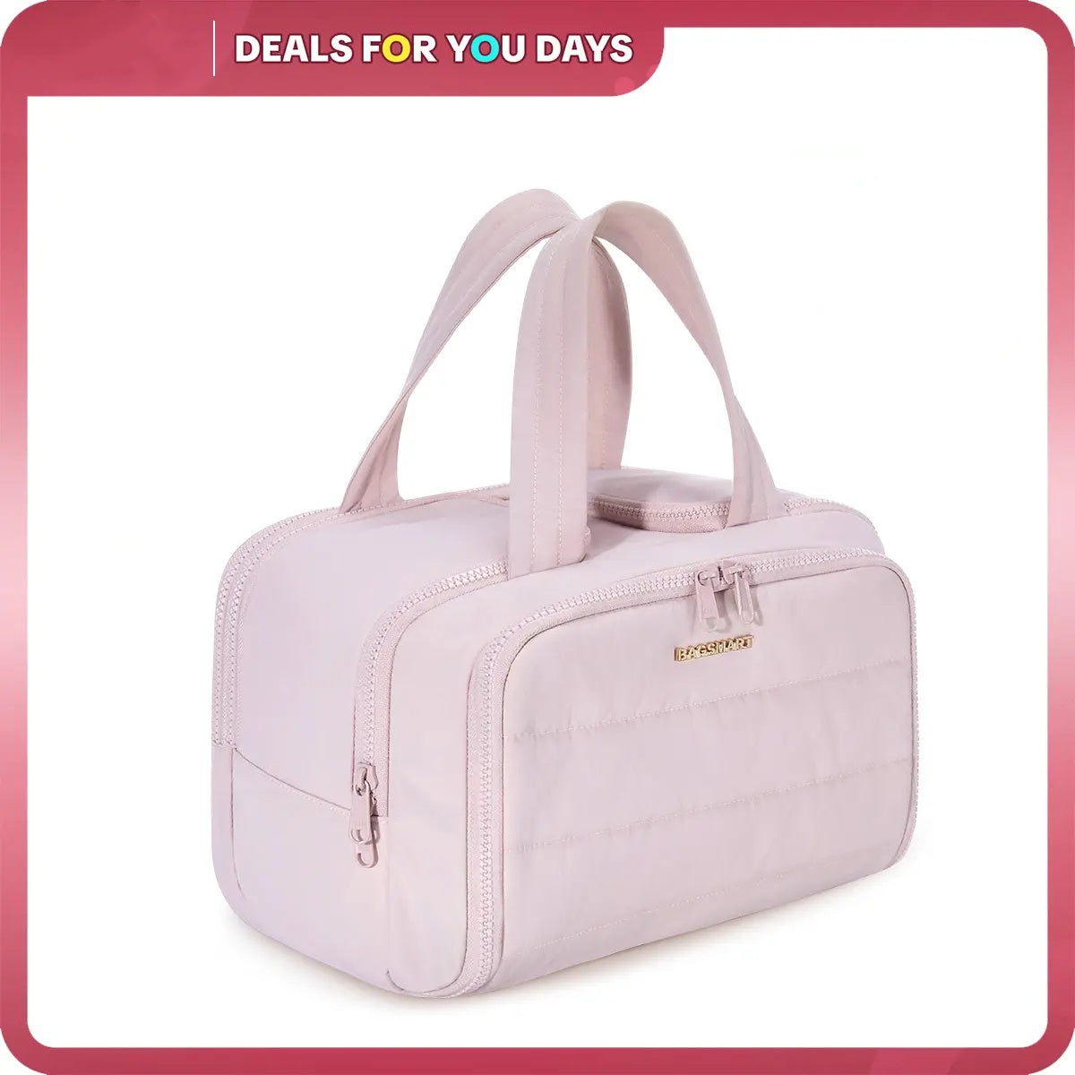 BAGSMART 4-in-1 Puffy Travel Toiletry Bag | Large-Capacity Organiser with Handle – Perfect for Makeup, Brushes & Holiday Essentials