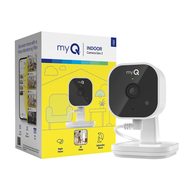 myQ Smart Indoor Security Camera | HD Night Vision with Motion Alerts & Two-Way Audio – View from Your Phone, Anywhere, Anytime