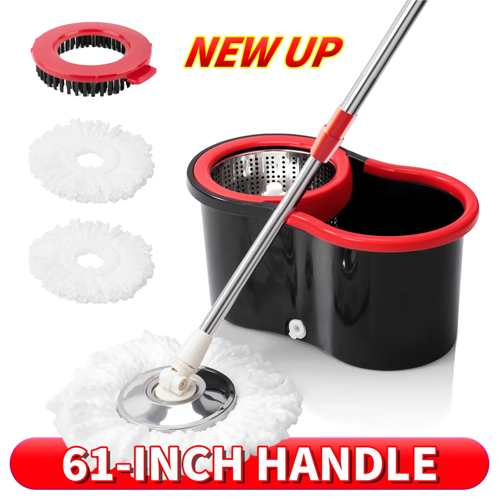Spin Mop & Bucket Set with Hands-Free Wringer