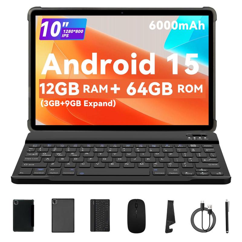 10.1-Inch Android 15 Tablet Pro (All-in-One Accessories Pack Included)
