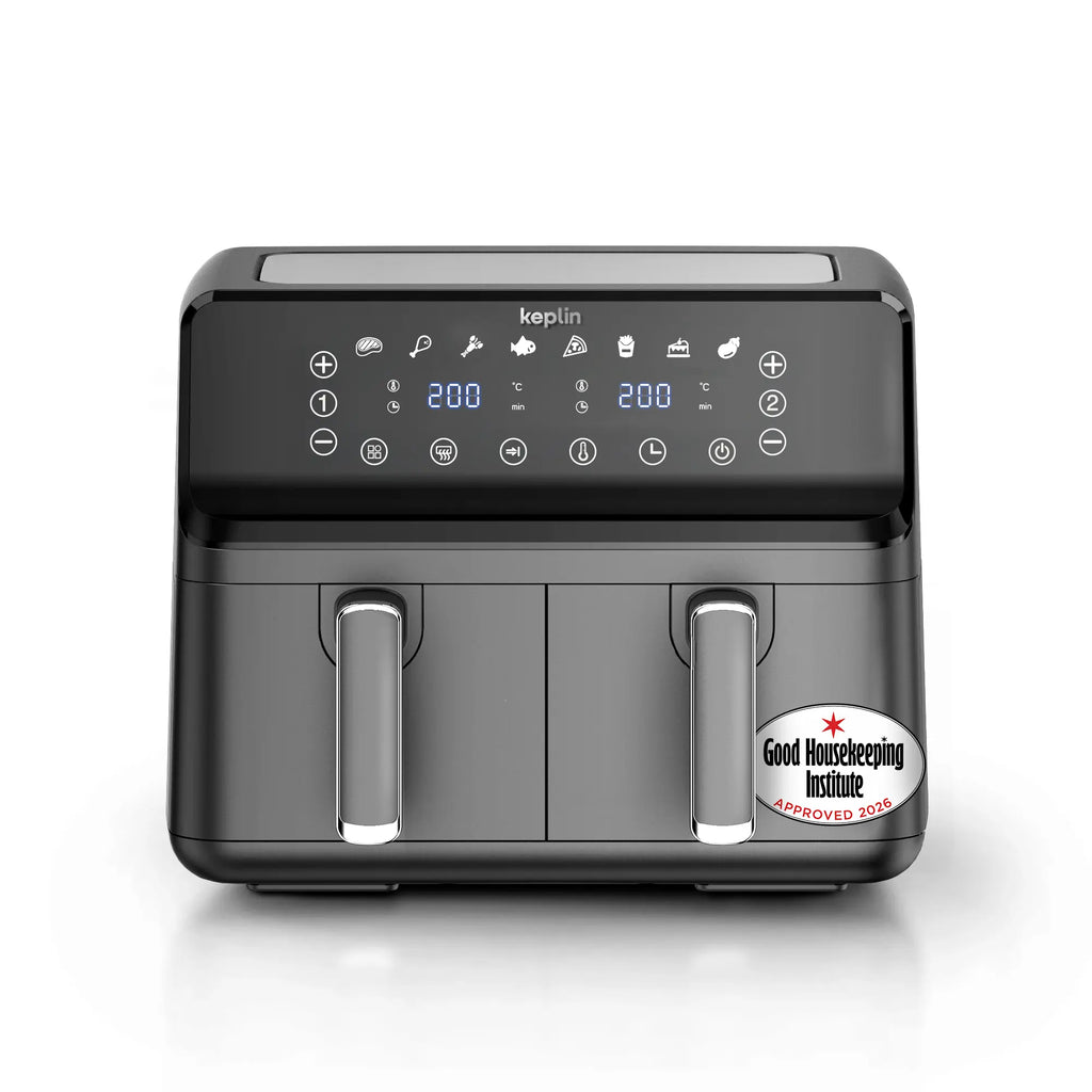 Keplin 9L Dual Basket Air Fryer | 6-in-1 Smart Energy Saving Oven Alternative