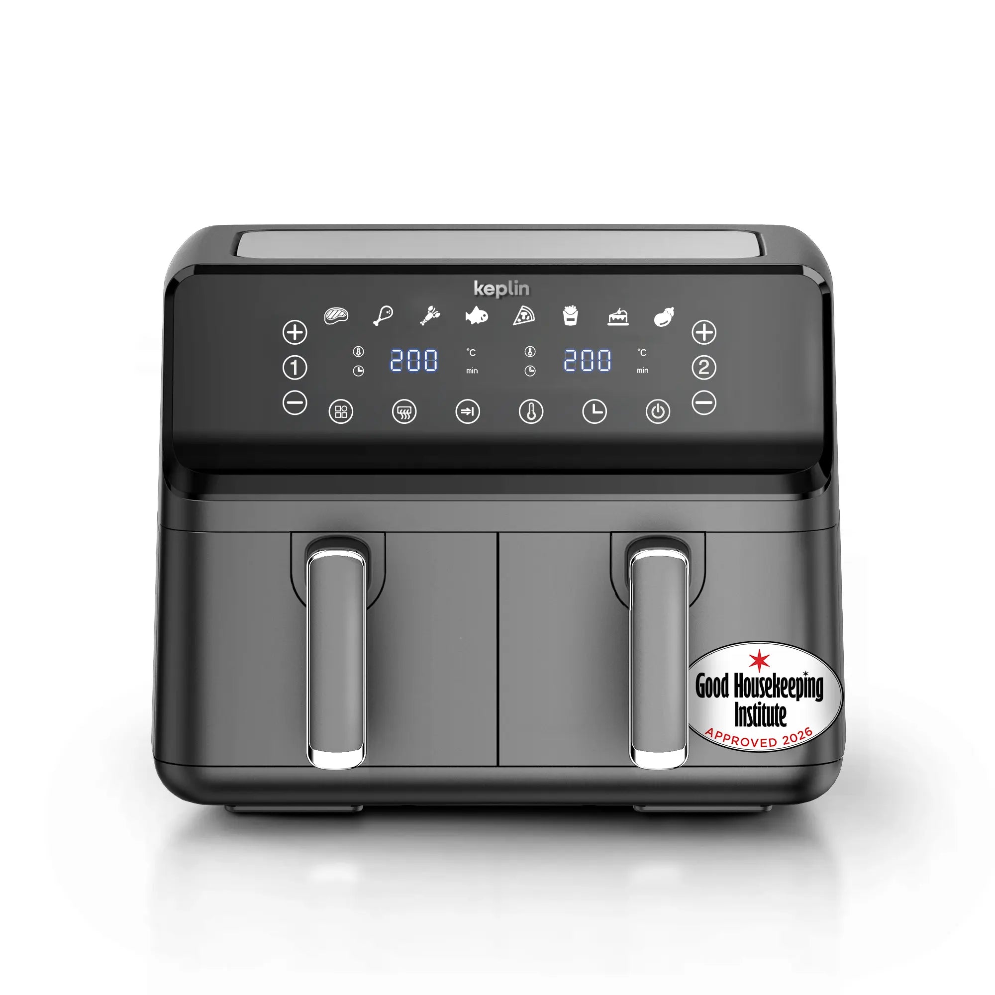 Keplin 9L Dual Basket Air Fryer | 6-in-1 Smart Energy Saving Oven Alternative