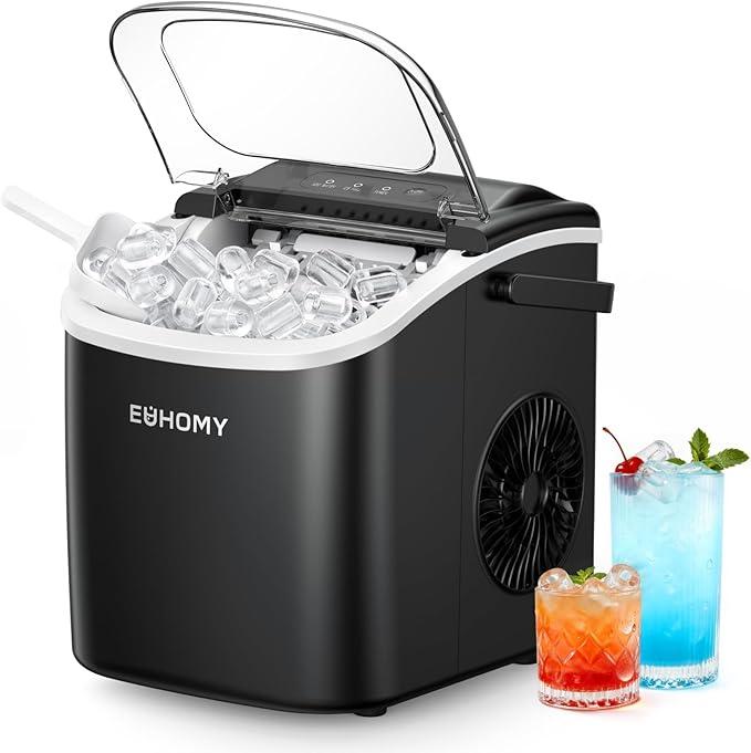 Euhomy Compact Bullet Ice Maker | Generates Fresh Ice in Just 6 Minutes