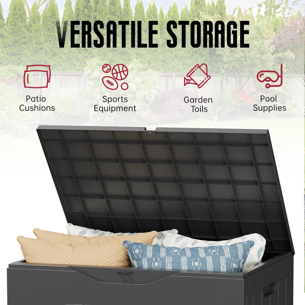 All-Weather Weatherproof Patio Deck Box (132L Lockable Parcel Delivery Station)