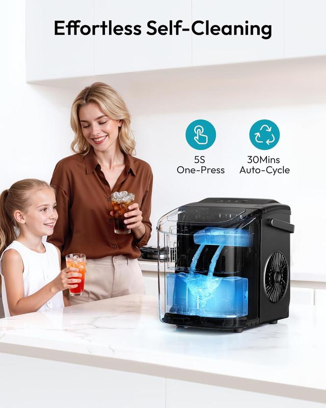Euhomy Compact Bullet Ice Maker | Generates Fresh Ice in Just 6 Minutes