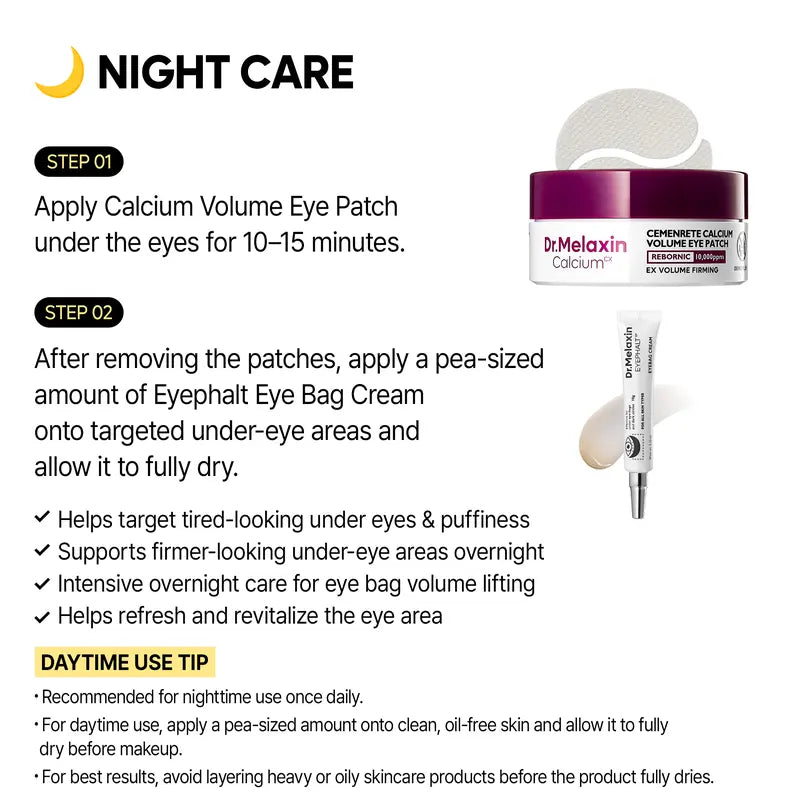 [Dr.Melaxin Official] Eyephalt Day & Night Firming Routine Set | Calcium Collagen & EGF Care | Korean Cosmetics