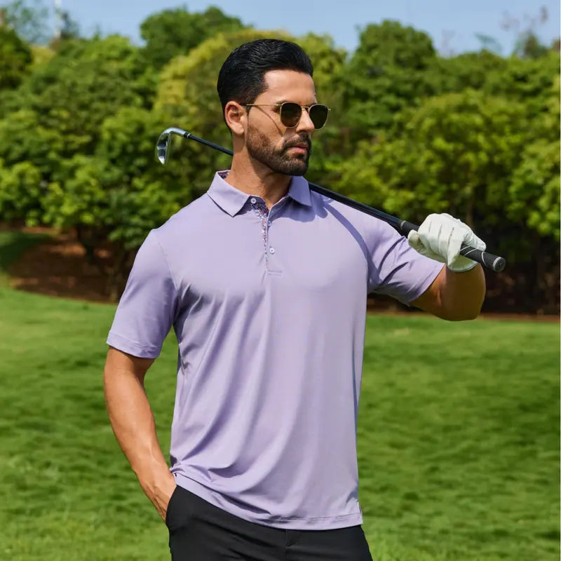 3-Pack Men's Breathable Smart Casual Polo Shirts