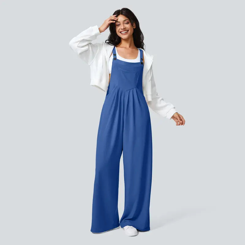 Halara™ Loose-Fit Waffle Jumpsuit with Side Pockets