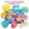 8-Pack Squishy Stress Relief Toys | Slow-Return Sensory Fidget Bundle – 8 Different Styles, Perfect for Party Favours & Gifts