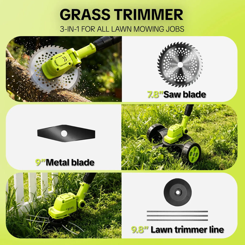 SEESE™ 3-in-1 Cordless Lawn Mower & Trimmer Kit