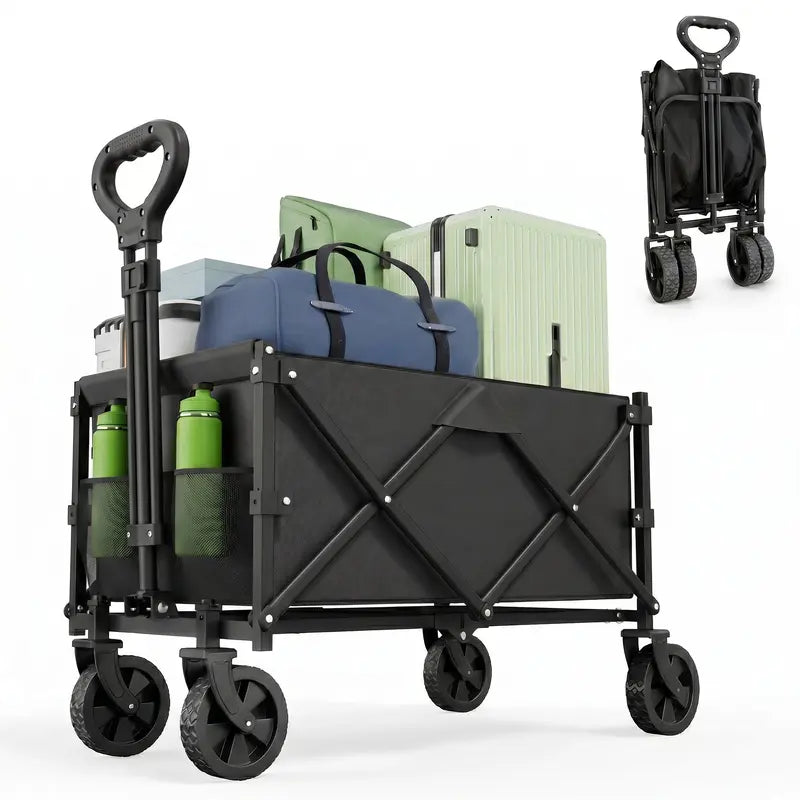 WeCharmer Collapsible Wagon with Drop-Down Tailgate