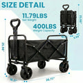 WeCharmer Collapsible Wagon with Drop-Down Tailgate