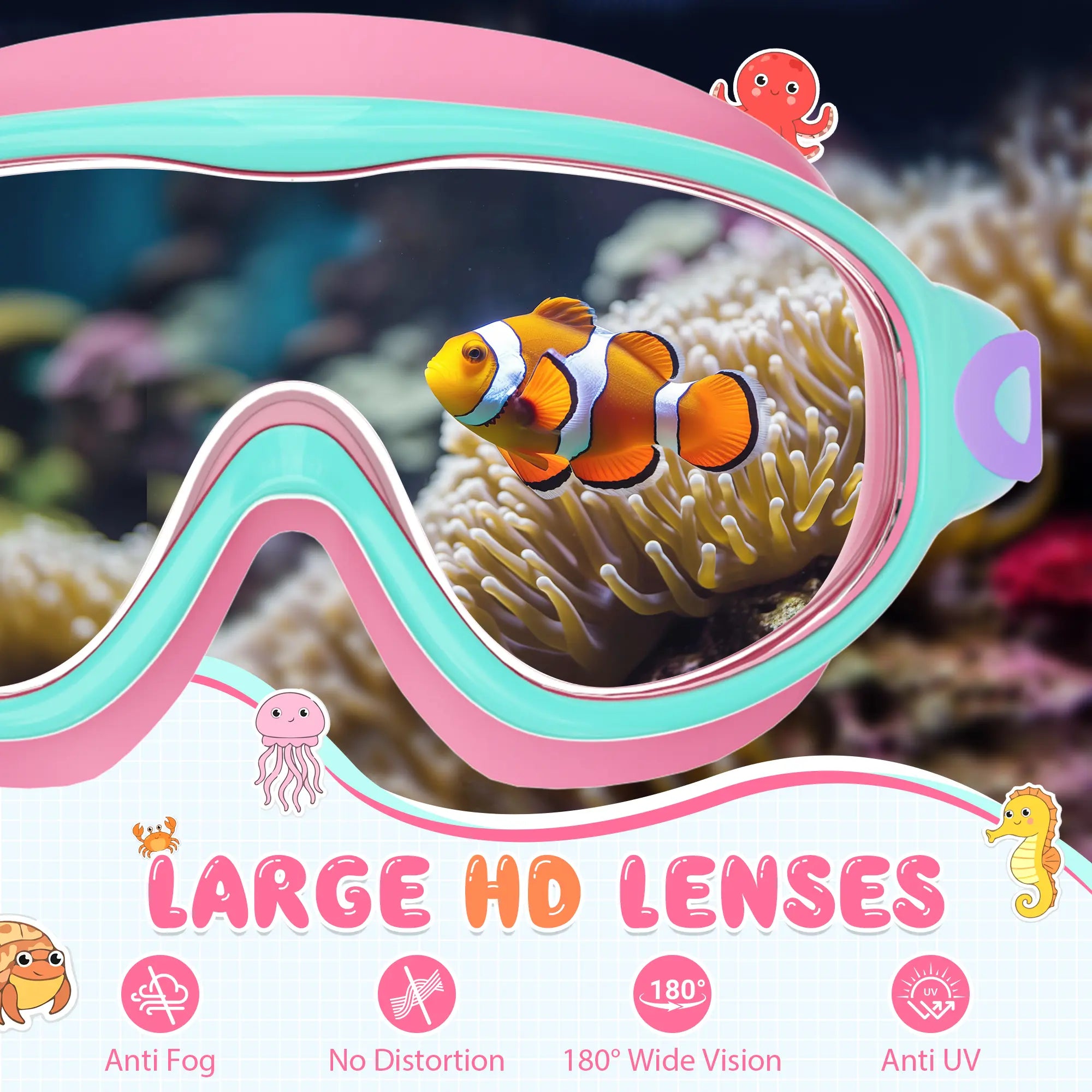 MARISUN Kids Swim Goggles 2 Pack | UV Protection & Anti-Fog for Ages 3-15 – Includes Earplugs & Nose Clip