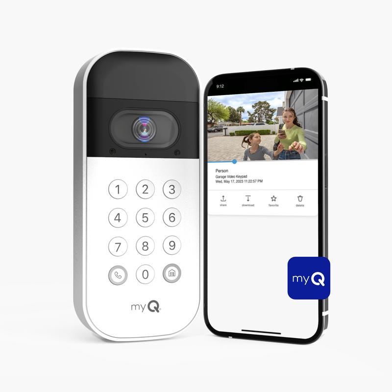 myQ Wireless Smart Garage Video Keypad (Remote Access & Live View Camera)