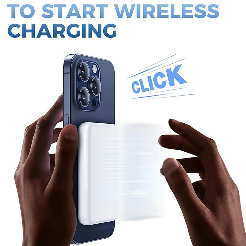 MagSafe-Compatible 5000mAh Power Bank (Pocket-Sized Wireless Charging)