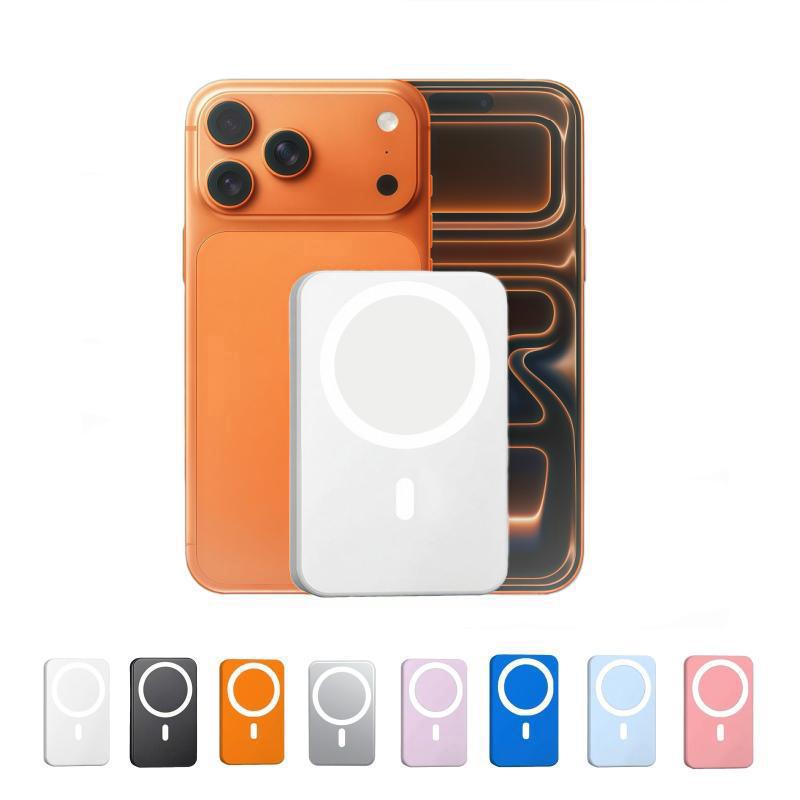 MagSafe-Compatible 5000mAh Power Bank (Pocket-Sized Wireless Charging)