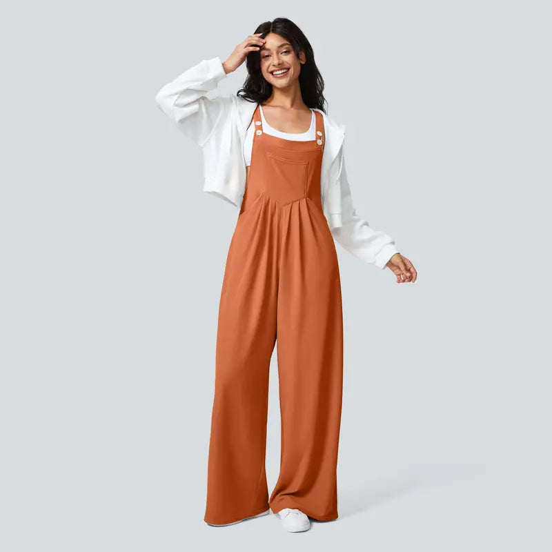Halara™ Loose-Fit Waffle Jumpsuit with Side Pockets