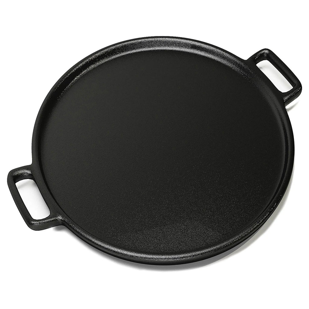 Home-Complete 14" Cast Iron Pizza Pan | Crispy Crust, Even Heat – Oven & Grill Safe, Perfect for Homemade Pizzas