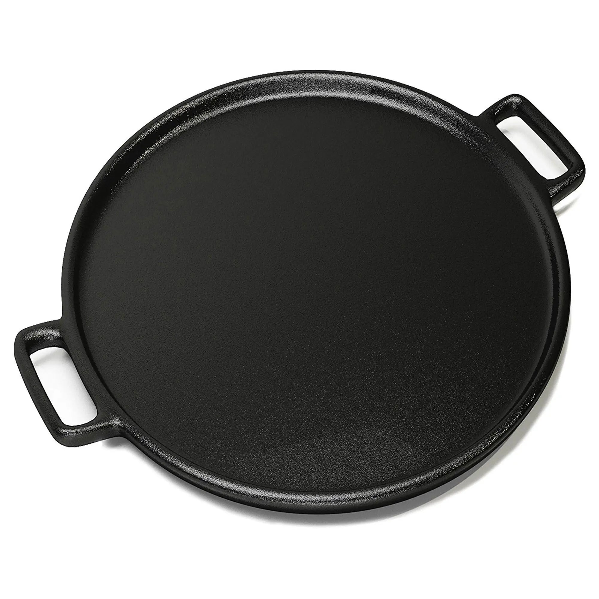 Home-Complete 14" Cast Iron Pizza Pan | Crispy Crust, Even Heat – Oven & Grill Safe, Perfect for Homemade Pizzas