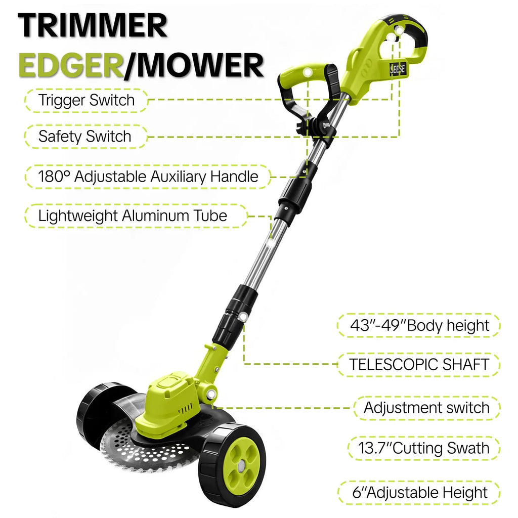 SEESE™ 3-in-1 Cordless Lawn Mower & Trimmer Kit