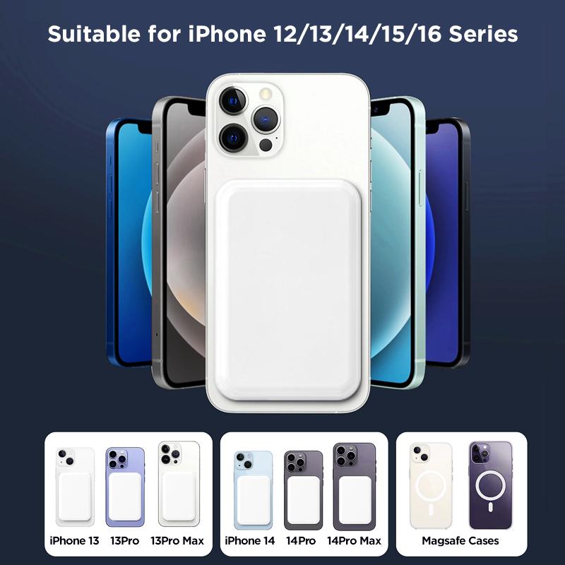 MagSafe-Compatible 5000mAh Power Bank (Pocket-Sized Wireless Charging)