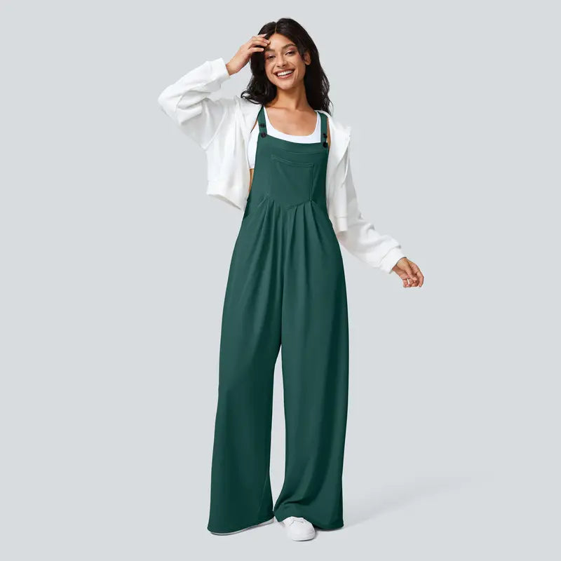 Halara™ Loose-Fit Waffle Jumpsuit with Side Pockets