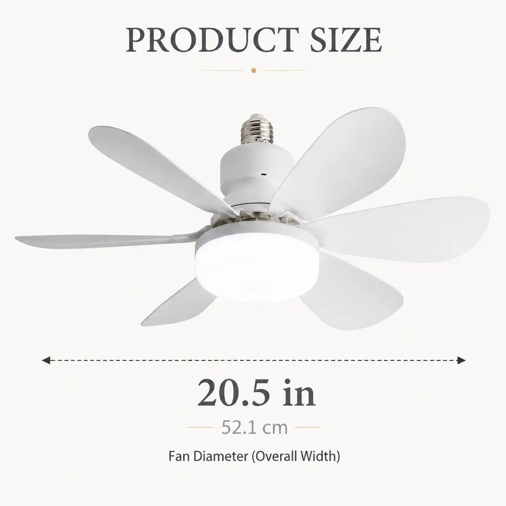 Modern 2-in-1 LED Ceiling Fan Light | Screw-In Smart Cooling Fan for Modern Homes
