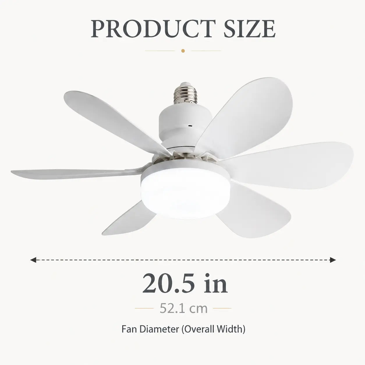 Modern 2-in-1 LED Ceiling Fan Light | Screw-In Smart Cooling Fan for Modern Homes