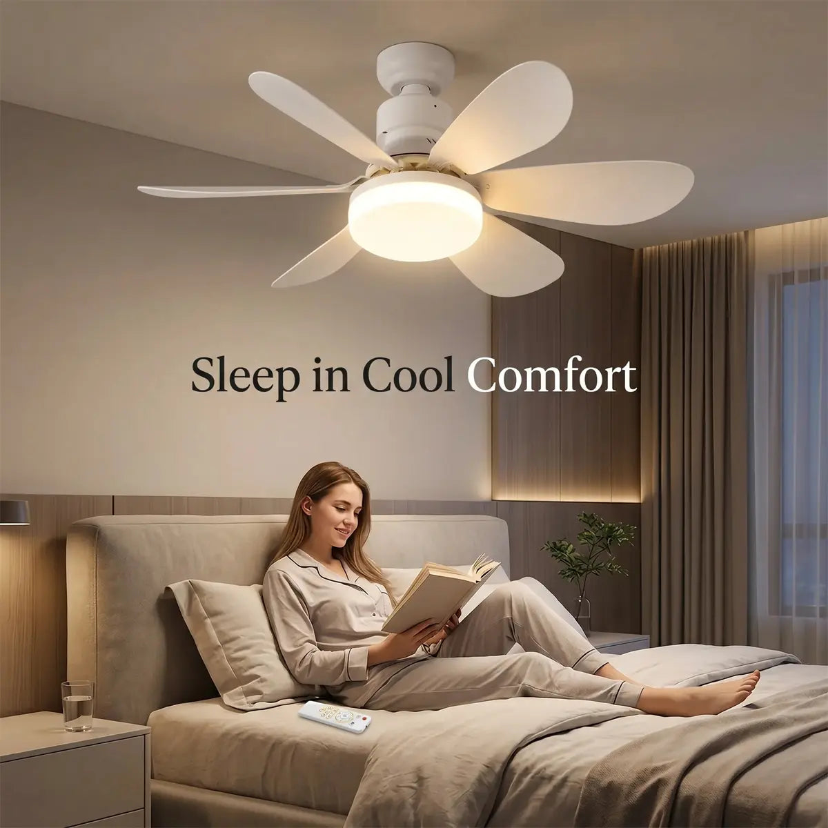 Modern 2-in-1 LED Ceiling Fan Light | Screw-In Smart Cooling Fan for Modern Homes