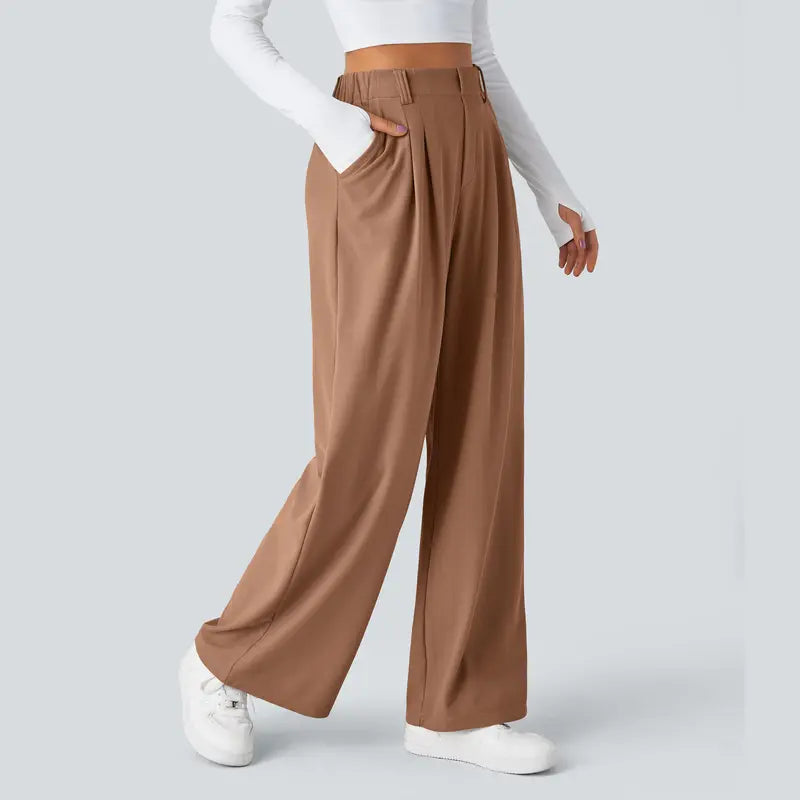 Halara™ Flex Basic Wide-Leg Trousers with Pockets