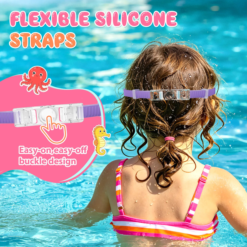 MARISUN Kids Swim Goggles 2 Pack | UV Protection & Anti-Fog for Ages 3-15 – Includes Earplugs & Nose Clip