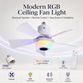 Modern 3-in-1 Screw-In Ceiling Fan Light (Built-In Wireless Bluetooth Speaker)