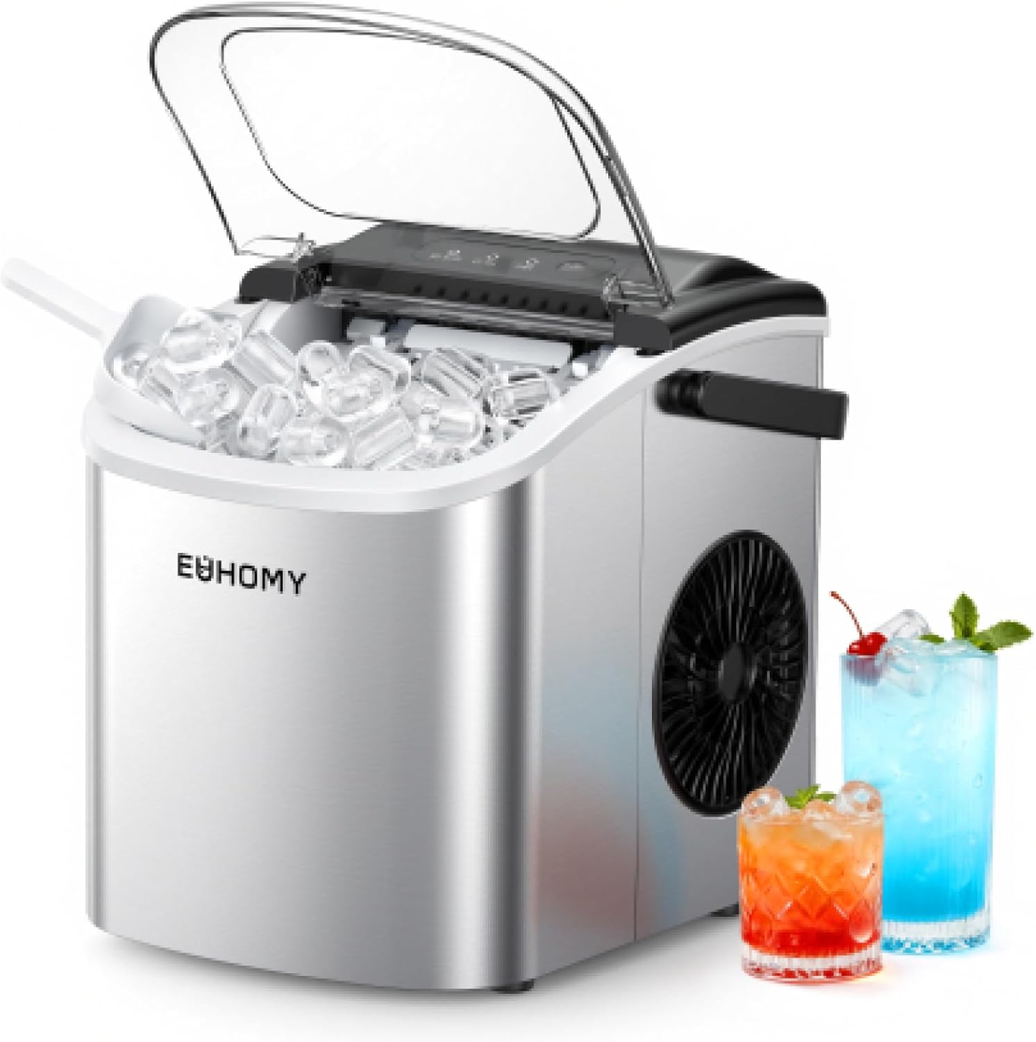 Euhomy Compact Bullet Ice Maker | Generates Fresh Ice in Just 6 Minutes