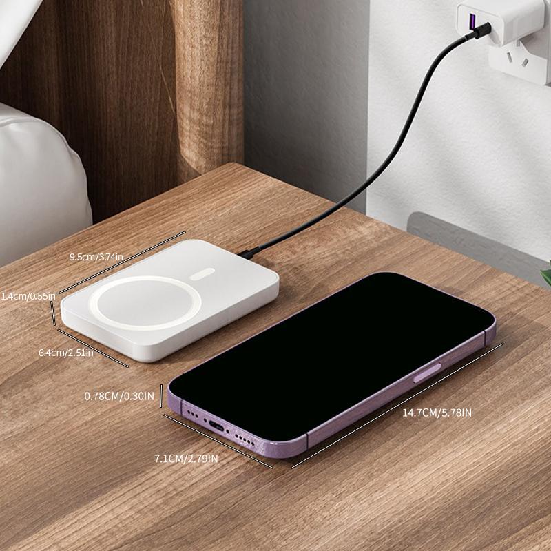 MagSafe-Compatible 5000mAh Power Bank (Pocket-Sized Wireless Charging)