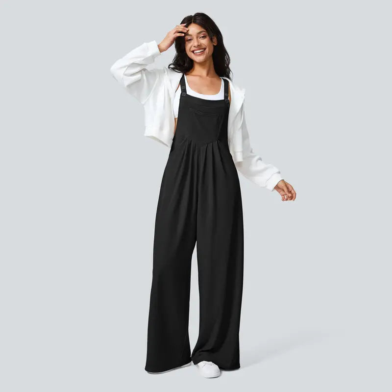 Halara™ Loose-Fit Waffle Jumpsuit with Side Pockets