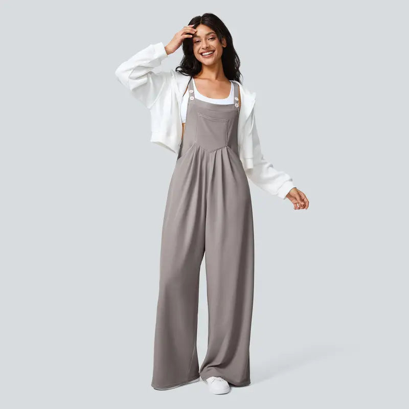 Halara™ Loose-Fit Waffle Jumpsuit with Side Pockets
