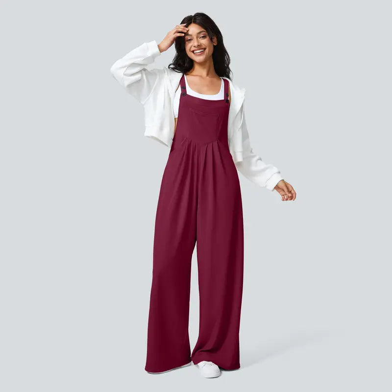 Halara™ Loose-Fit Waffle Jumpsuit with Side Pockets