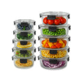 Straame 10-Piece Glass Food Storage Set (Oven, Microwave & Dishwasher Safe)
