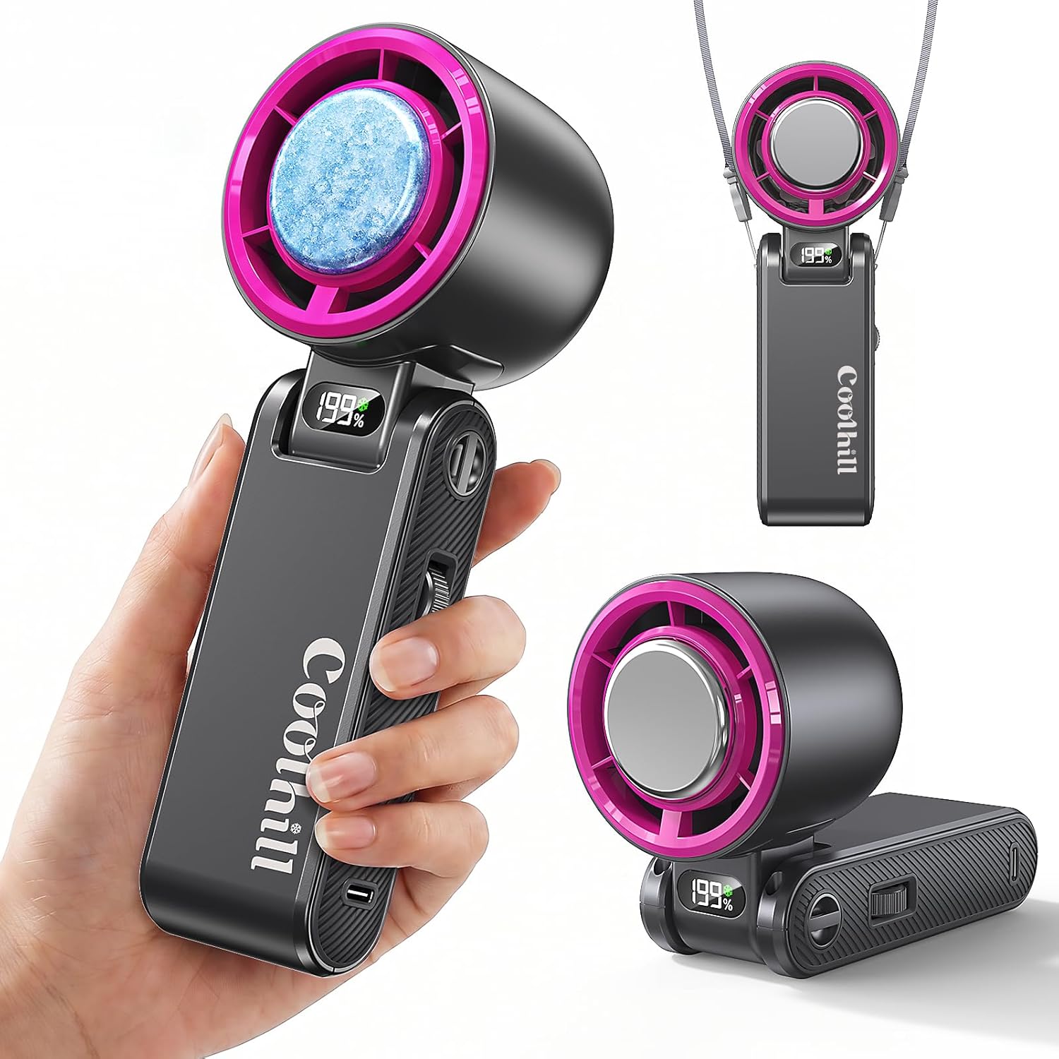 Ultra-Powerful Foldable Turbo Fan (199 Speeds & Smart LED Display)